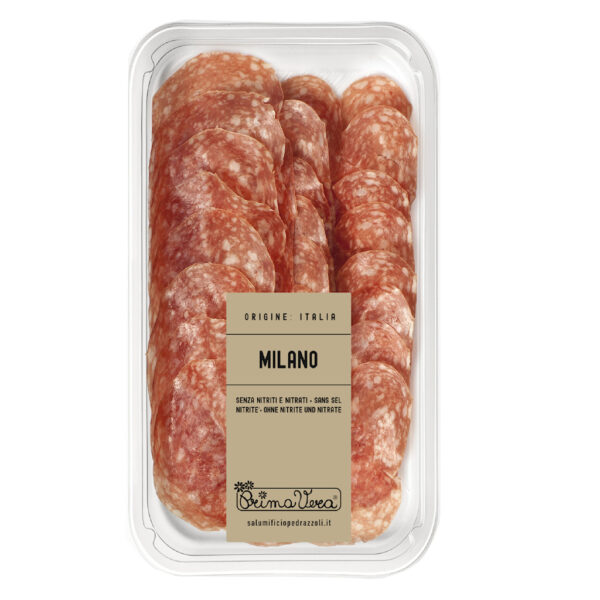 SALAMI MILANO DOJRZEWAJĄCE PLASTRY BEZGLUTENOWE BIO 70 g - PRIMAVERA (1 szt.)
