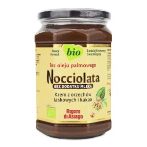 KREM WEGAŃSKI Z ORZECHÓW LASKOWYCH I KAKAO BEZGLUTENOWY BIO 650 g - RIGONI DI ASIAGO (NOCCIOLATA) (1 szt.)