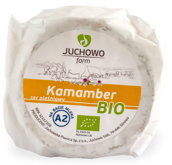SER PLEŚNIOWY KAMAMBER Z MLEKA A2 BIO (około 0,20 kg) - JUCHOWO (NA ZAMÓWIENIE)