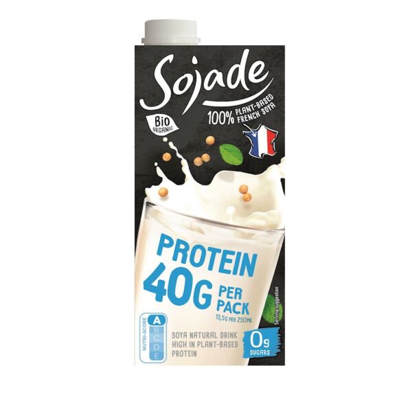 NAPÓJ PROTEINOWY SOJOWY NATURALNY BEZ CUKRU BEZGLUTENOWY BIO 750 ml - SOJADE (2 szt.)