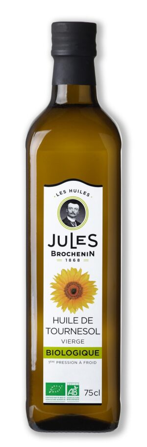 OLEJ SŁONECZNIKOWY TŁOCZONY NA ZIMNO BIO 750 ml - JULES BROCHENIN (2 szt.)
