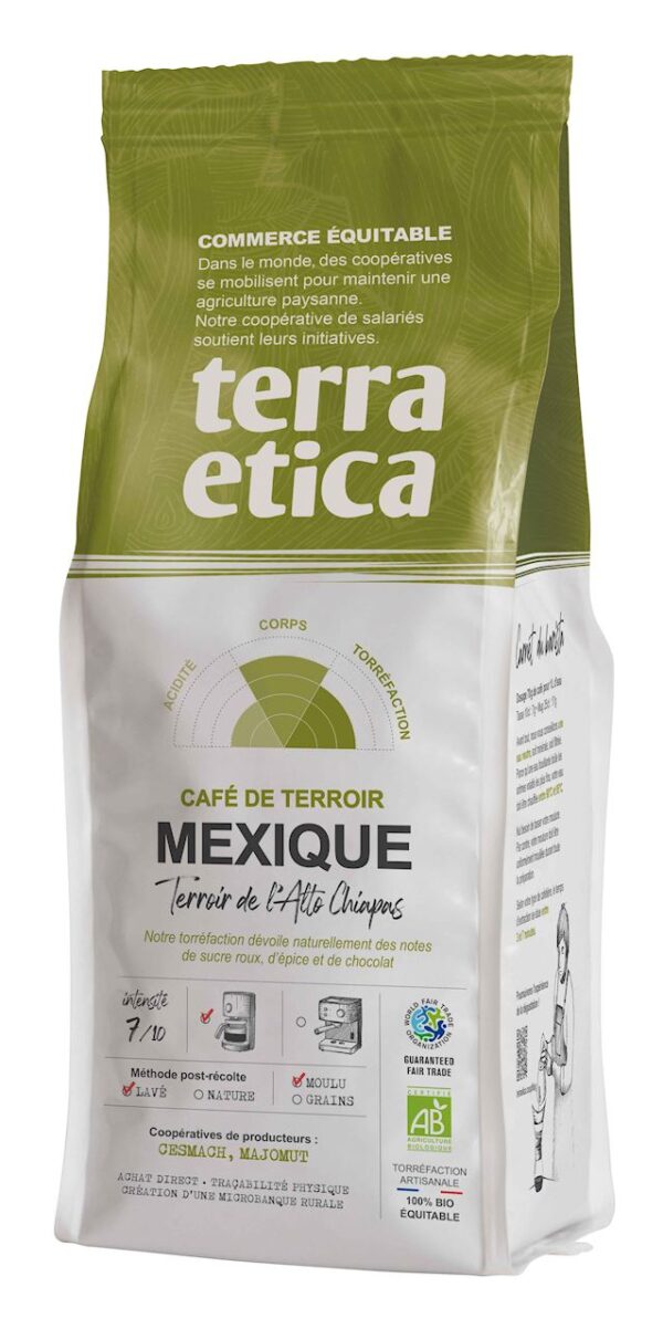 KAWA MIELONA ARABICA 100 % MEKSYK FAIR TRADE BIO 250 g - TERRA ETICA (1 szt.)