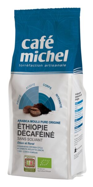 KAWA MIELONA BEZKOFEINOWA ARABICA 100 % ETIOPIA FAIR TRADE BIO 250 g - TERRA ETICA (1 szt.)