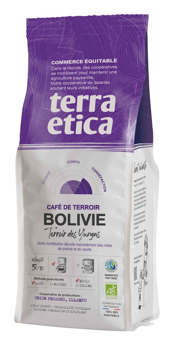 KAWA MIELONA ARABICA 100 % BOLIWIA FAIR TRADE BIO 250 g - TERRA ETICA (1 szt.)