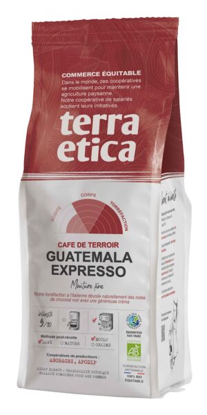 KAWA MIELONA ARABICA 100 % ESPRESSO GWATEMALA FAIR TRADE BIO 250 g - TERRA ETICA (1 szt.)
