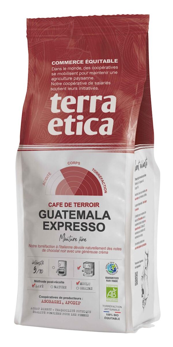 KAWA MIELONA ARABICA 100 % ESPRESSO GWATEMALA FAIR TRADE BIO 250 g - TERRA ETICA (1 szt.)