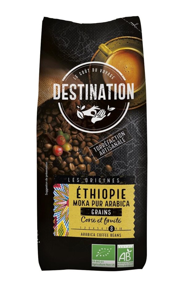 KAWA ZIARNISTA ARABICA 100 % ETIOPIA FAIR FOR LIFE BIO 500 g - DESTINATION (1 szt.)