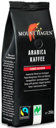 KAWA ZIARNISTA ARABICA 100 % FAIR TRADE BIO 250 g - MOUNT HAGEN (1 szt.)