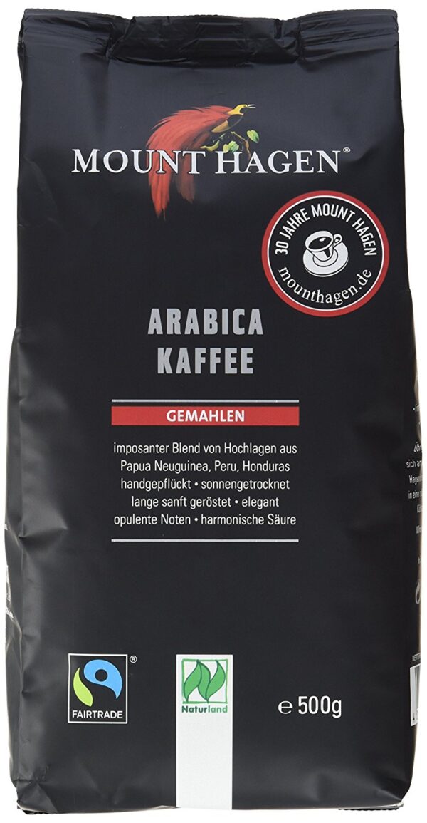 KAWA MIELONA ARABICA 100 % FAIR TRADE BIO 500 g - MOUNT HAGEN (1 szt.)