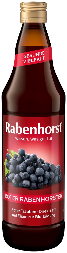 SOK Z CZERWONYCH WINOGRON NFC Z ŻELAZEM 750 ml - RABENHORST (2 szt.)