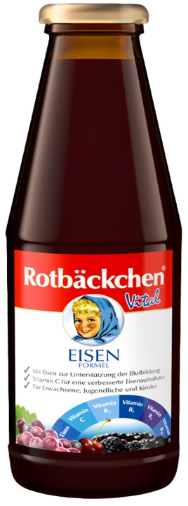 SOK WIELOOWOCOWY NFC Z ŻELAZEM I WITAMINAMI C, B1, B2, B6, B12 450 ml - ROTBACKCHEN (1 szt.)