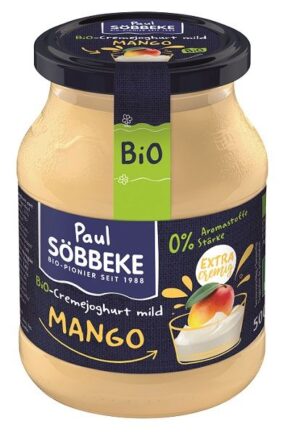 JOGURT KREMOWY MANGO BIO 500 g (SŁOIK) - SOBBEKE (1 szt.)