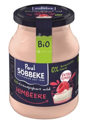 JOGURT KREMOWY MALINOWY BIO 500 g (SŁOIK) - SOBBEKE (1 szt.)