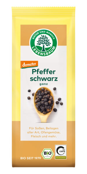 PIEPRZ CZARNY ZIARNISTY DEMETER BIO 50 g - LEBENSBAUM (2 szt.)