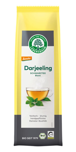 HERBATA CZARNA DARJEELING LIŚCIASTA DEMETER BIO 75 g - LEBENSBAUM (2 szt.)