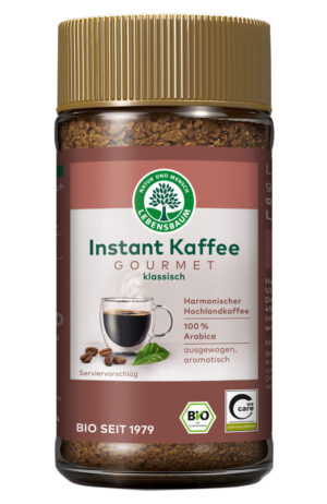 KAWA ROZPUSZCZALNA LIOFILIZOWANA ARABICA GOURMET 100 % BIO 100 g - LEBENSBAUM (1 szt.)