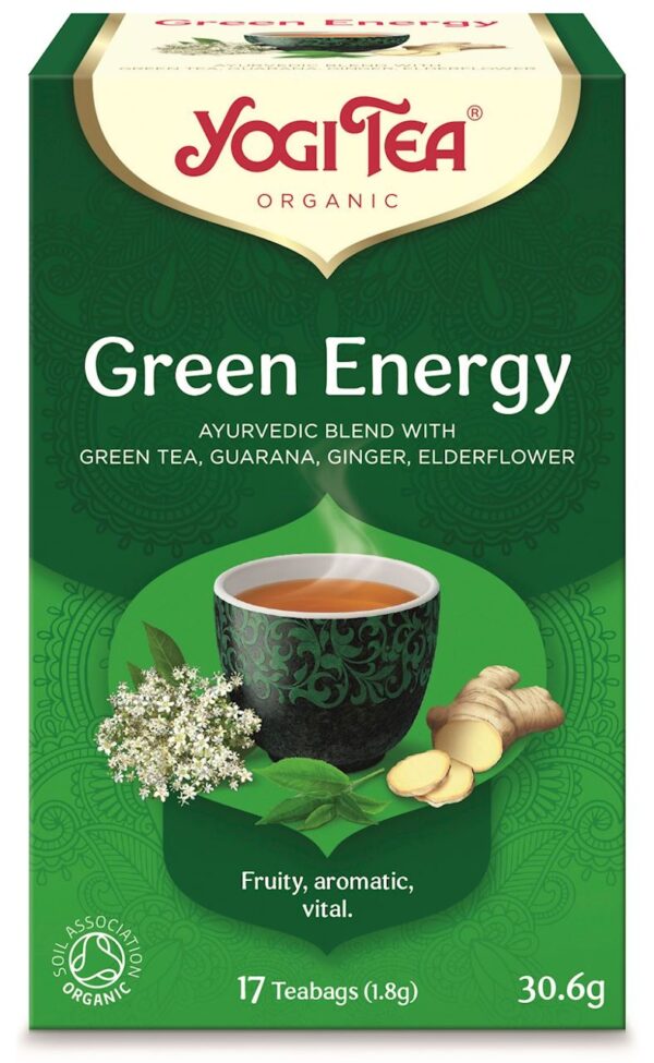 HERBATA ZIELONA ENERGIA (GREEN ENERGY) BIO (17 x 1,8 g) 30,6 g - YOGI TEA (2 szt.)