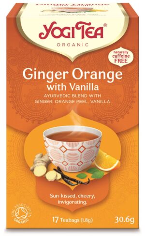 HERBATKA IMBIROWO - POMARAŃCZOWA Z WANILIĄ (GINGER ORANGE WITH VANILLA) BIO (17 x 1,8 g) 30,6 g - YOGI TEA (2 szt.)