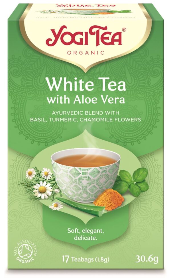 HERBATA BIAŁA Z ALOESEM (WHITE TEA WITH ALOE VERA) BIO (17 x 1,8 g) 30,6 g - YOGI TEA (2 szt.)