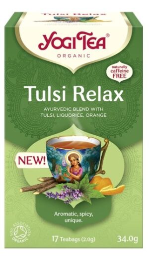 HERBATKA AJURWEDYJSKA TULSI RELAX BIO (17 x 2 g) 34 g - YOGI TEA (2 szt.)