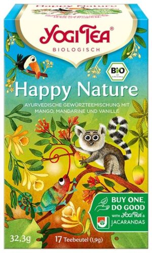 HERBATKA NA POMOC LASOM DESZCZOWYM (HAPPY NATURE) BIO (17 x 1,9 g) 32,3 g - YOGI TEA (1 szt.)