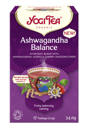 HERBATKA AJURWEDYJSKA RÓWNOWAGA Z ASHWAGANDHĄ (ASHWAGANDHA BALANCE) BIO (17 x 2 g) 34 g - YOGI TEA (2 szt.)