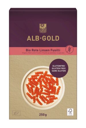 MAKARON PROTEINOWY (Z SOCZEWICY CZERWONEJ) ŚWIDERKI BEZGLUTENOWY BIO 250 g - ALB-GOLD (1 szt.)