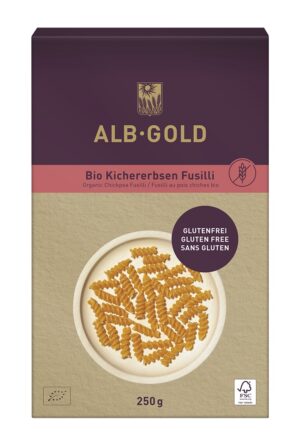 MAKARON PROTEINOWY (Z CIECIERZYCY) ŚWIDERKI BEZGLUTENOWY BIO 250 g - ALB-GOLD (2 szt.)