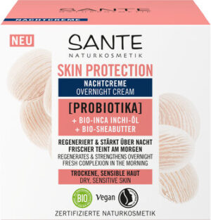 KREM DO TWARZY NA NOC OCHRONNY Z PROBIOTYKAMI, OLEJEM INCHI I MASŁEM SHEA ECO 50 ml - SANTE (1 szt.)