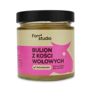BULION WOŁOWY W PŁYNIE BEZGLUTENOWY BIO (SŁOIK) 350 ml - FOOD STUDIO (2 szt.)