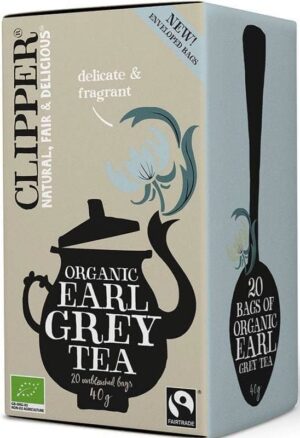 HERBATA CZARNA EARL GREY FAIR TRADE BIO (20 x 2 g) 40 g - CLIPPER (2 szt.)