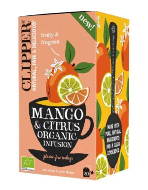 HERBATKA O SMAKU MANGO I OWOCÓW CYTRUSOWYCH BIO (20 x 1,8 g) 36 g - CLIPPER (2 szt.)