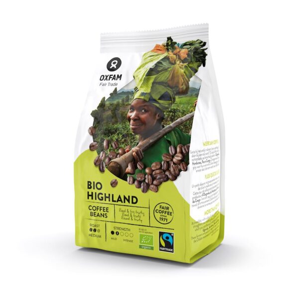 KAWA ZIARNISTA ARABICA/ROBUSTA WYSOKOGÓRSKA FAIR TRADE BIO 250 g - OXFAM (1 szt.)