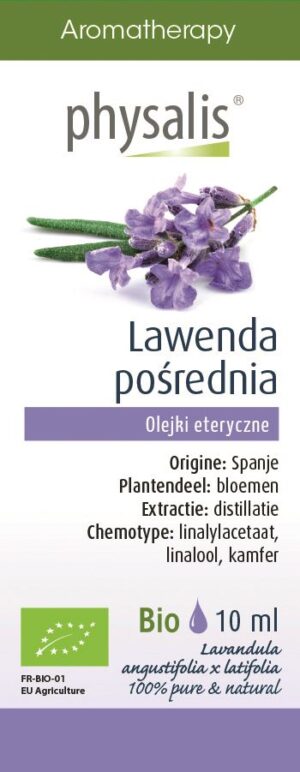 OLEJEK ETERYCZNY LAWENDA POŚREDNIA BIO 10 ml - PHYSALIS (2 szt.)