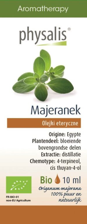 OLEJEK ETERYCZNY MAJERANEK BIO 10 ml - PHYSALIS (1 szt.)