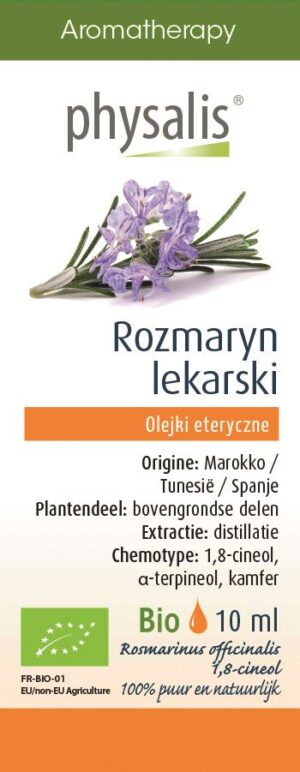 OLEJEK ETERYCZNY ROZMARYN LEKARSKI BIO 10 ml - PHYSALIS (1 szt.)