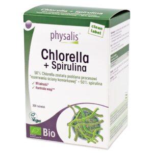 CHLORELLA + SPIRULINA BIO 200 TABLETEK - PHYSALIS (1 szt.)