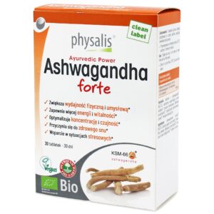 ASHWAGANDHA EKSTRAKT BIO (600 mg)  FORTE 30 TABLETEK - PHYSALIS (1 szt.)