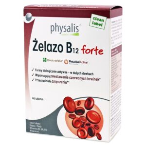 ŻELAZO + WITAMINA B12 FORTE 45 TABLETEK - PHYSALIS (1 szt.)