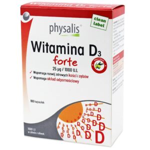 WITAMINA D3 25 µg (1000 j.m) FORTE 100 KAPSUŁEK - PHYSALIS (1 szt.)