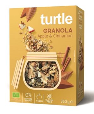 GRANOLA JABŁKO - CYNAMON BEZGLUTENOWA BIO 350 g - TURTLE (1 szt.)