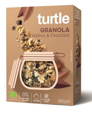 GRANOLA ORZECH WŁOSKI - CZEKOLADA BEZGLUTENOWA BIO 350 g - TURTLE (1 szt.)