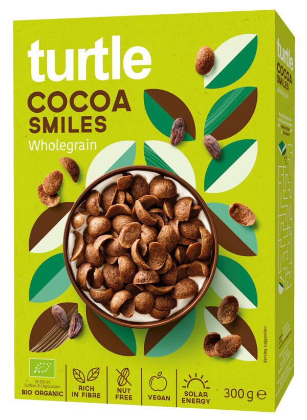 MUSZELKI KAKAOWE BIO 300 g - TURTLE (2 szt.)