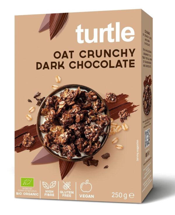 MUSLI OWSIANE Z GORZKĄ CZEKOLADĄ BEZGLUTENOWE BIO 250 g - TURTLE (1 szt.)