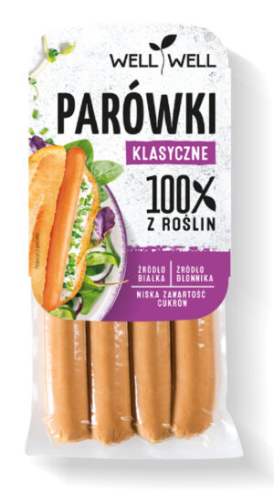 PARÓWKI ROŚLINNE KLASYCZNE 200 g - WELL WELL (2 szt.)