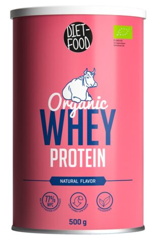 BIAŁKO SERWATKOWE NATURALNE (KONCENTRAT WPC 77) BIO 500 g - DIET-FOOD (1 szt.)