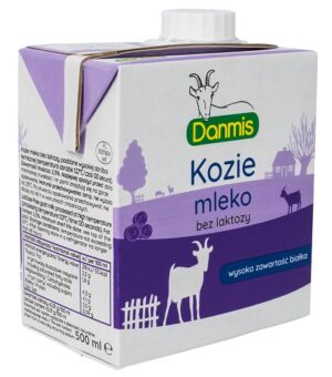 KOZIE MLEKO BEZ LAKTOZY UHT (2,5 % TŁUSZCZU) 500 ml - DANMIS (2 szt.)