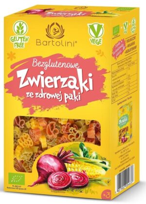 MAKARON (KUKURYDZIANY Z SUSZONYMI WARZYWAMI) DLA DZIECI ZWIERZAKI BEZGLUTENOWY BIO 250 g - BARTOLINI (1 szt.)