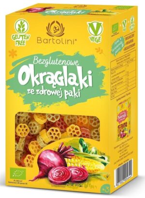 MAKARON (KUKURYDZIANY Z SUSZONYMI WARZYWAMI) DLA DZIECI OKRĄGLAKI BEZGLUTENOWY BIO 250 g - BARTOLINI (1 szt.)