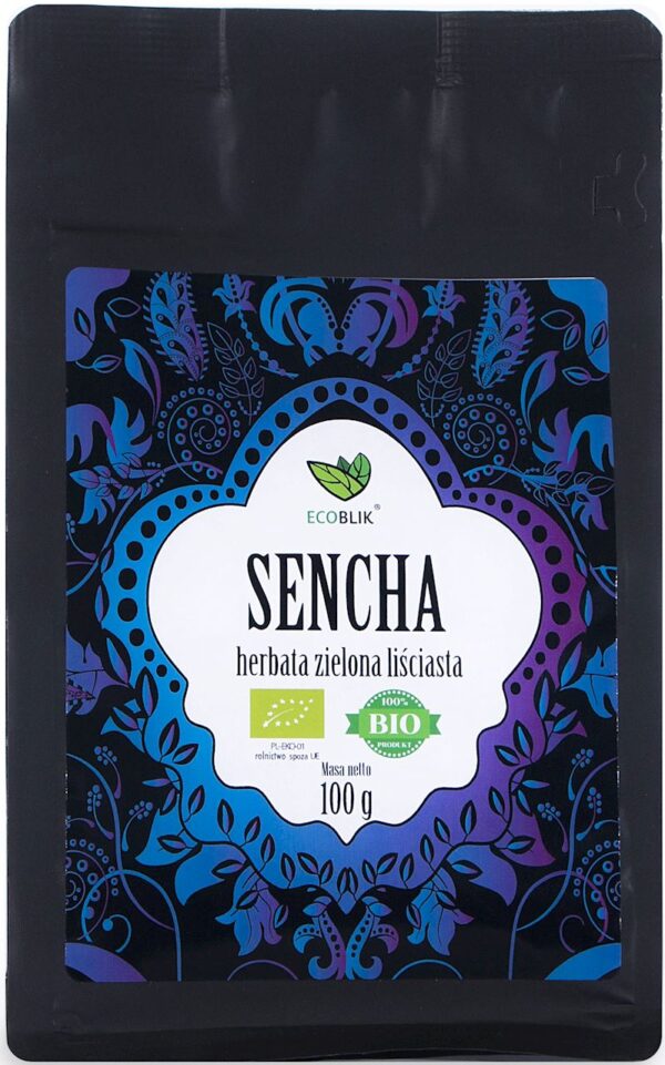 HERBATA ZIELONA LIŚCIASTA SENCHA BIO 100 g - ECOBLIK (2 szt.)